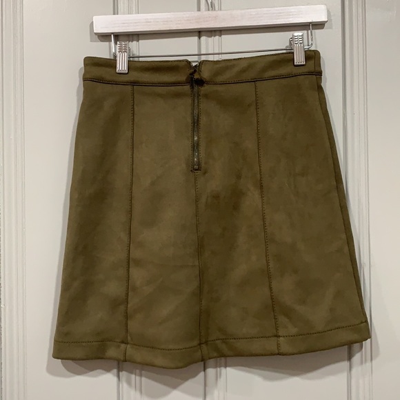 Anthropologie Maeve Faux Suede Skirt - Picture 3 of 12